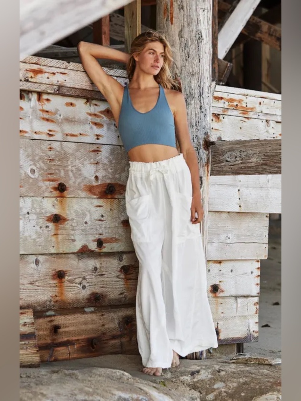 FP Movement by Free People Free Throw Crop Tank – Apres Blue – M